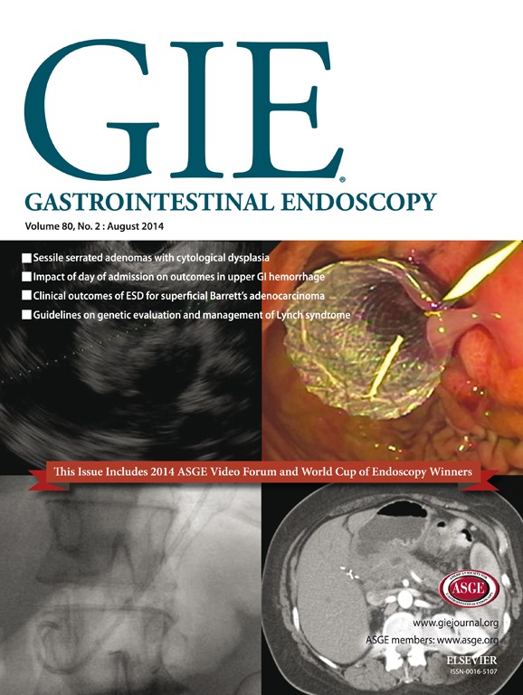Gastrointestinal Endoscopy Août 2014 Société Royale Belge de Gastro